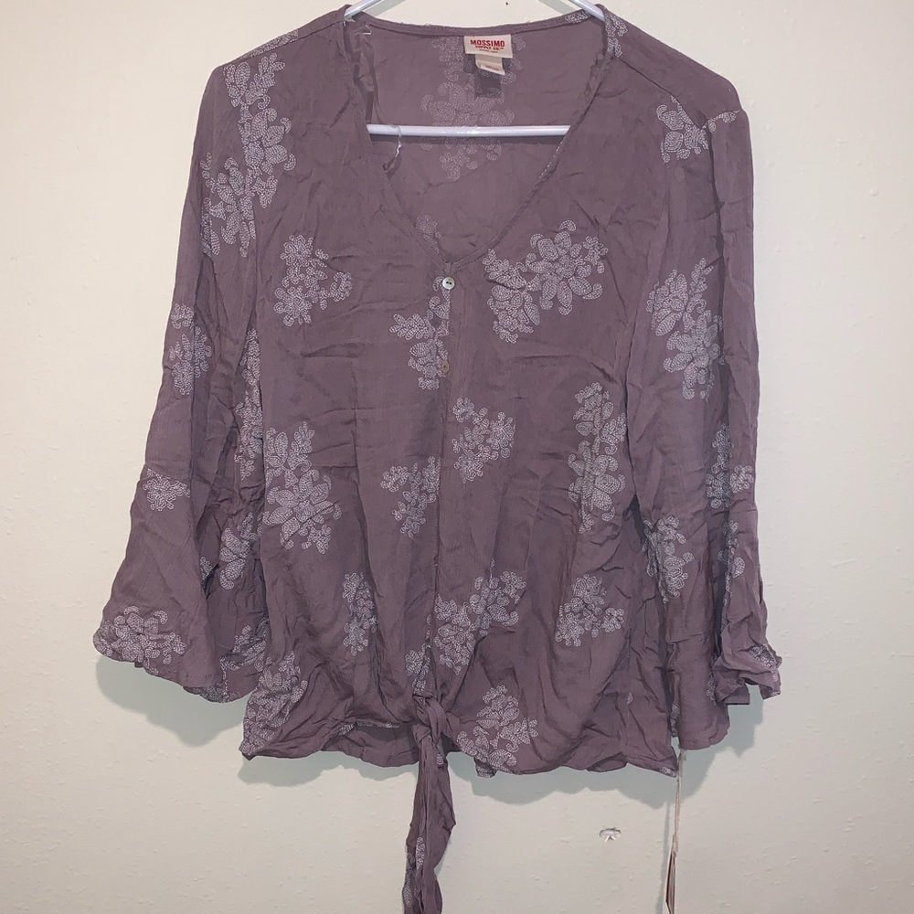 NWT Mossimo tie-waist shirt size L